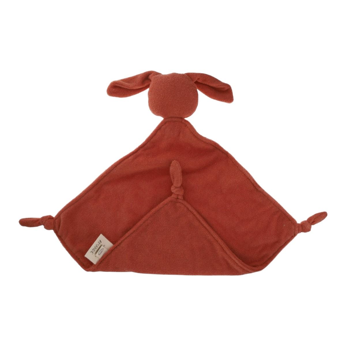 Doudou lapin éponge terracotta Amande