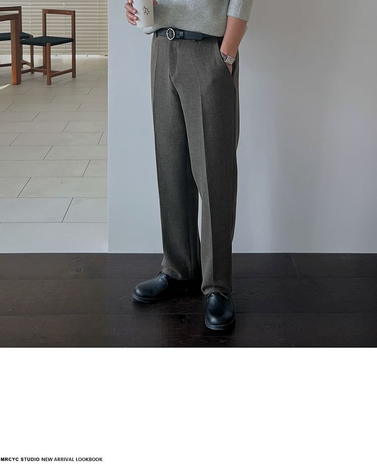MRCYC - Hoge taille effen rechte broek