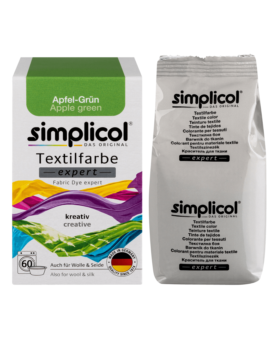 (150g) Expert Textil Farbe Batik Stoff Farbpulver (1714) - Apfel Grün