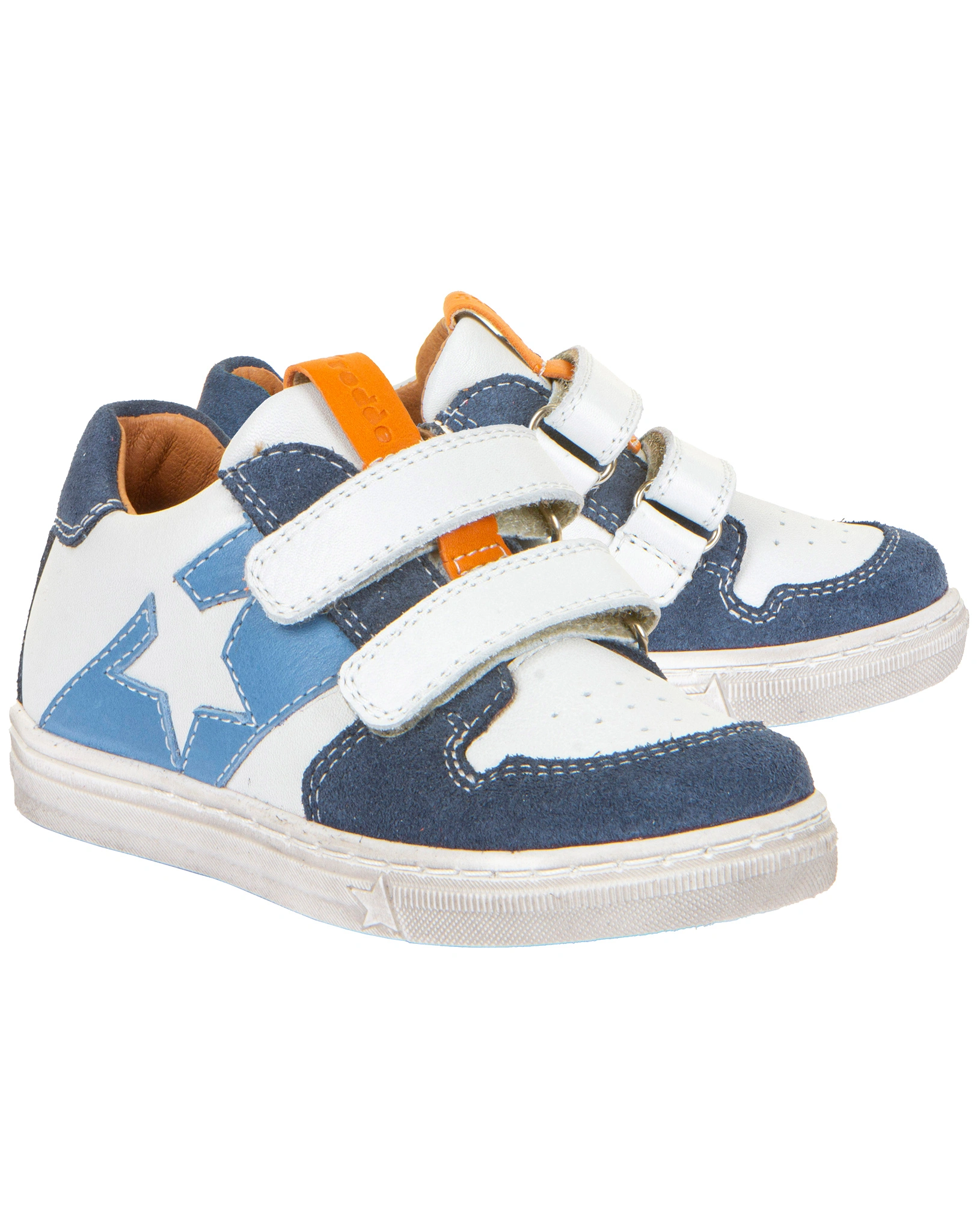 Klett-Halbschuhe DOLBY STAR in white/denim