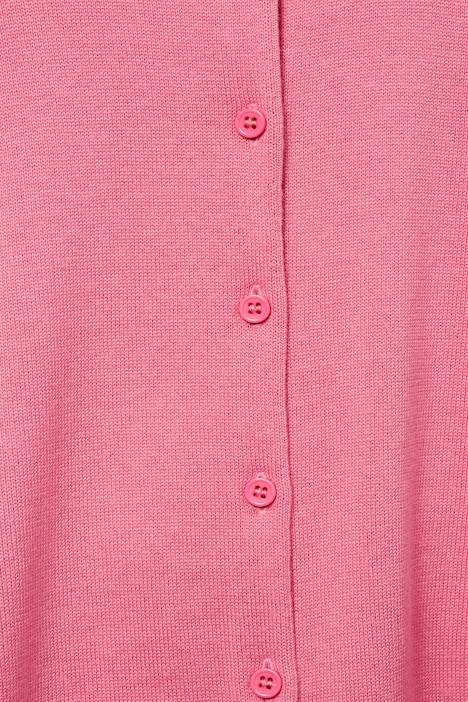 Kurz-Strickjacke, Classic Fit, Feinstrick, Rundhals, Langarm
