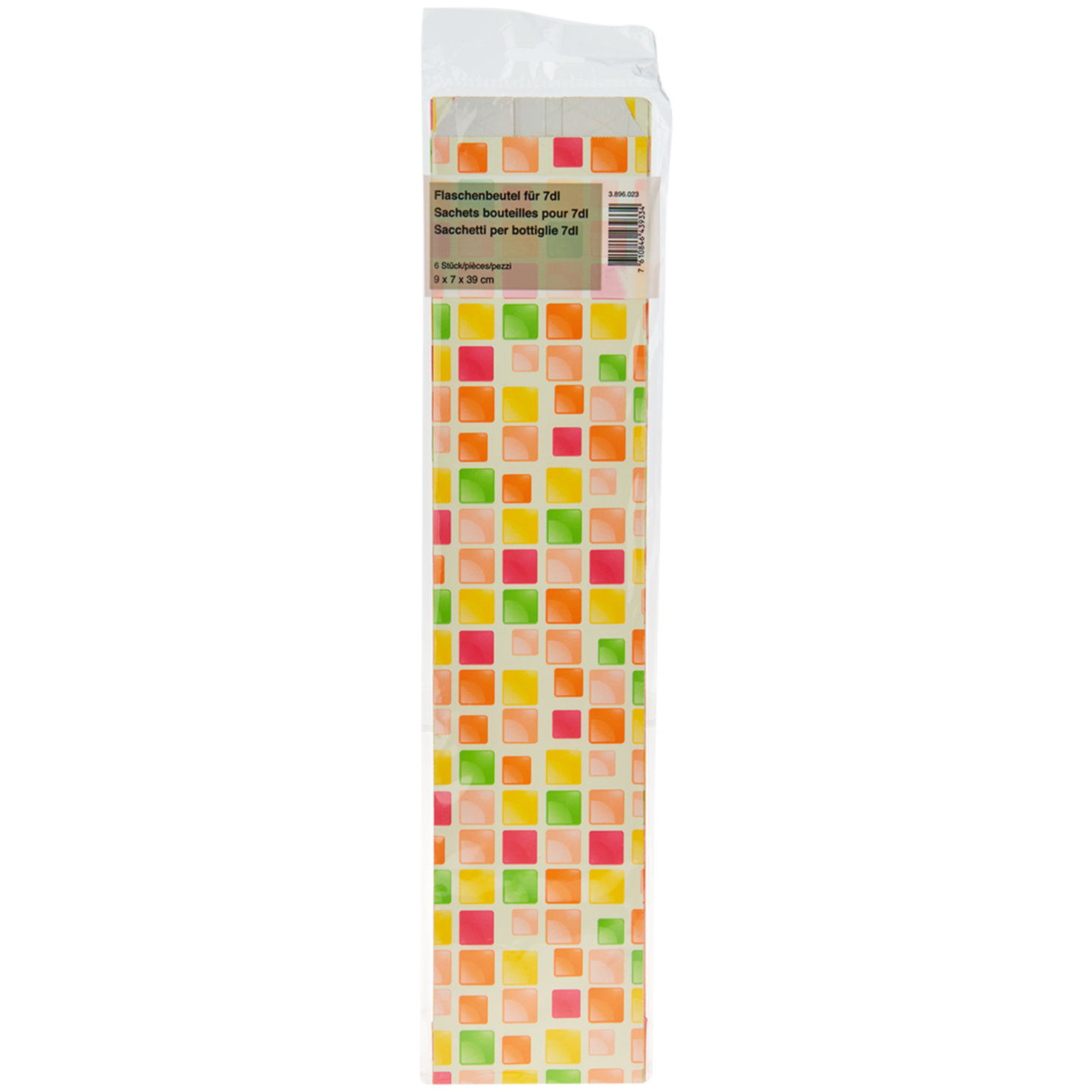 Flaschenbeutel Fantasie Farbe assortiert 7dl 6 Stück