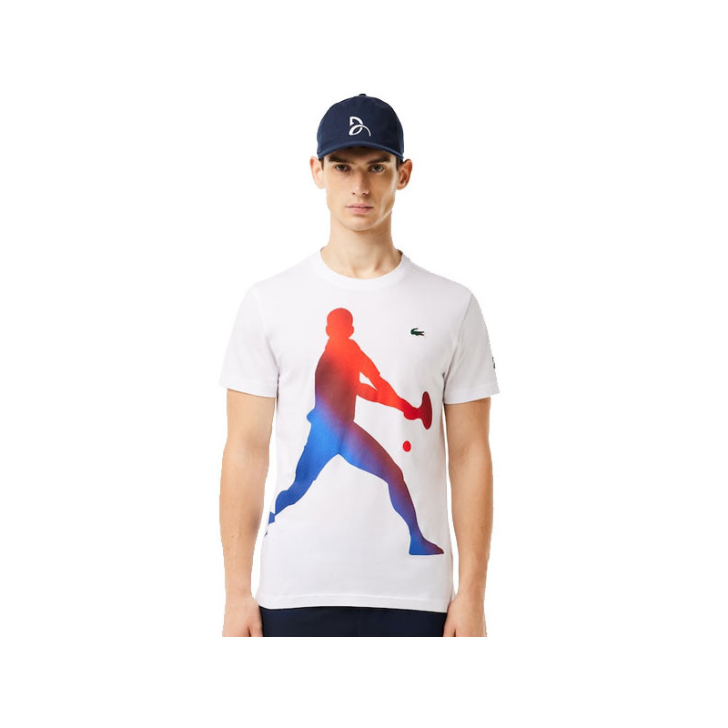 Pack Djokovic Tee-shirt et casquette Lacoste blanc