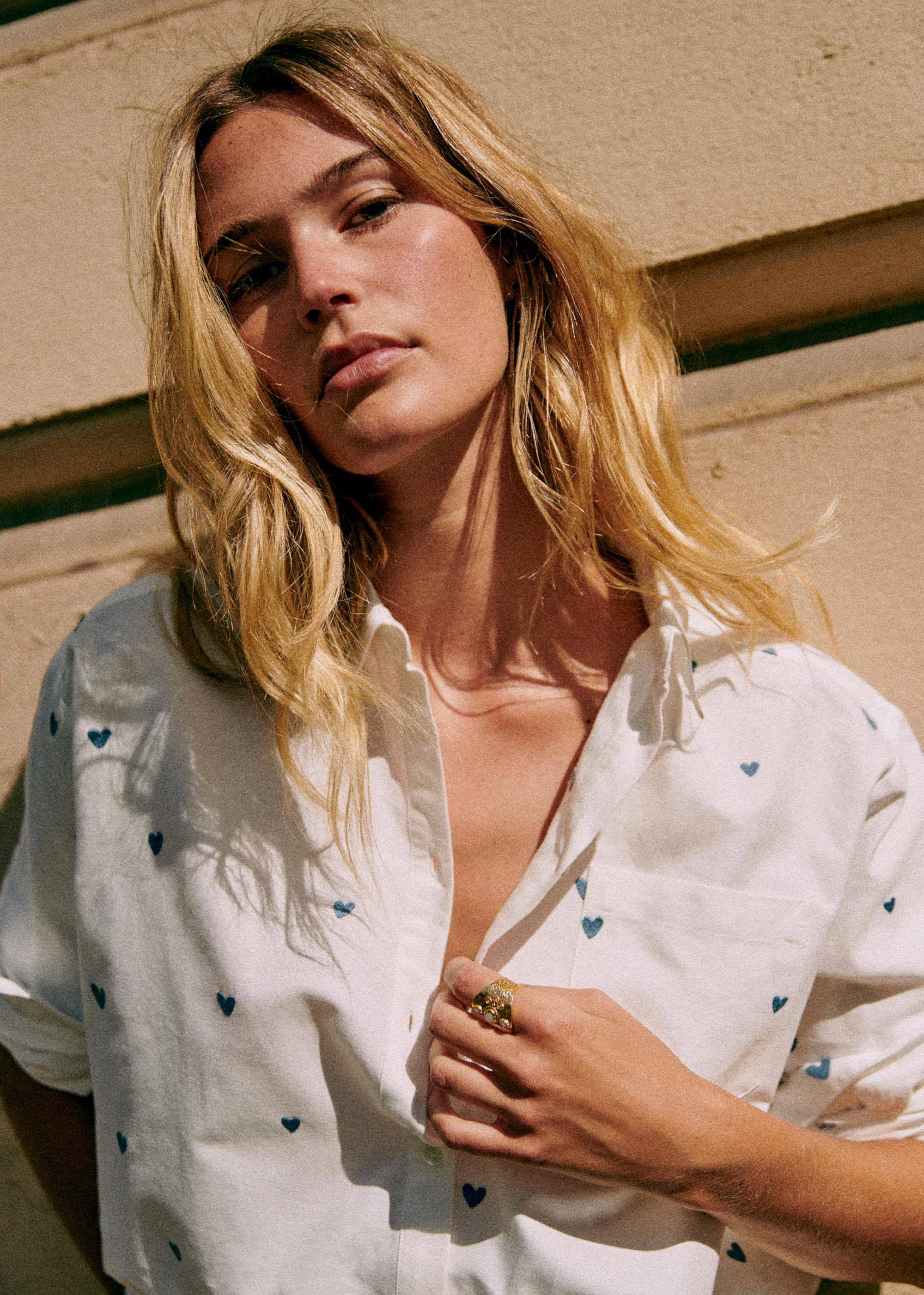 Chemise Max - Broderie Coeur Bleu - E-SHOP/CHEMISES & BLOUSES 5905230