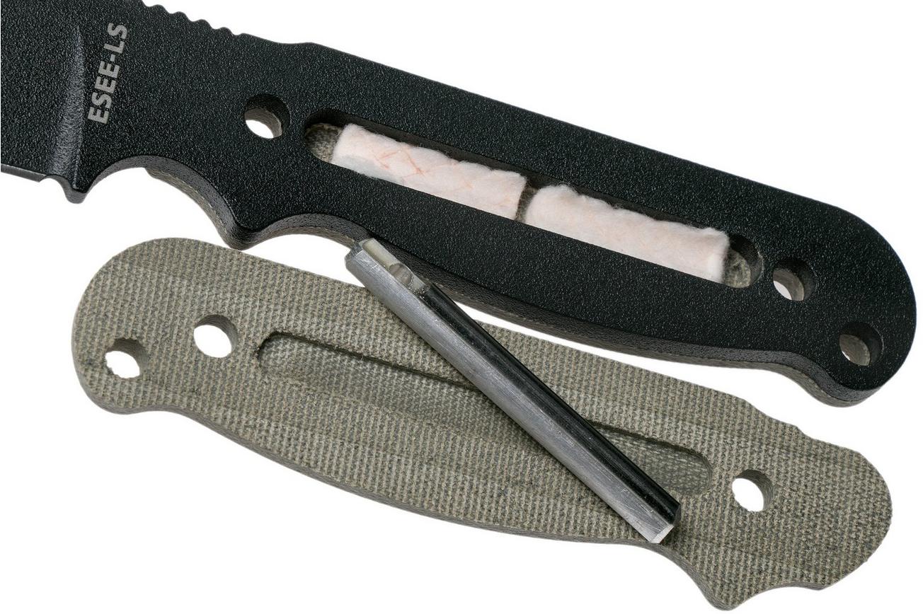 ESEE Laser Strike LS-P survivalmes met kydex schede   riemclip