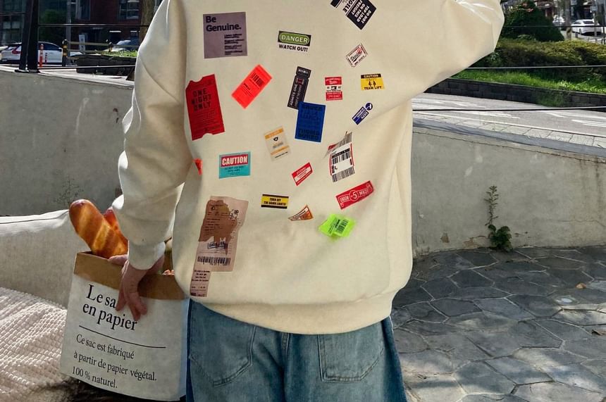 SeoulPop - Losse sweatshirt met print