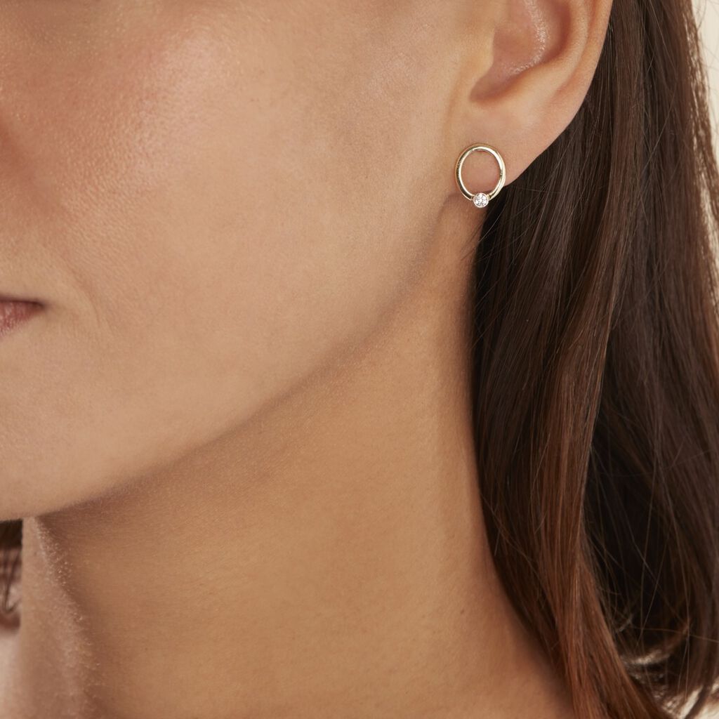 Boucles D'oreilles Puces Or Jaune Shyla Diamants