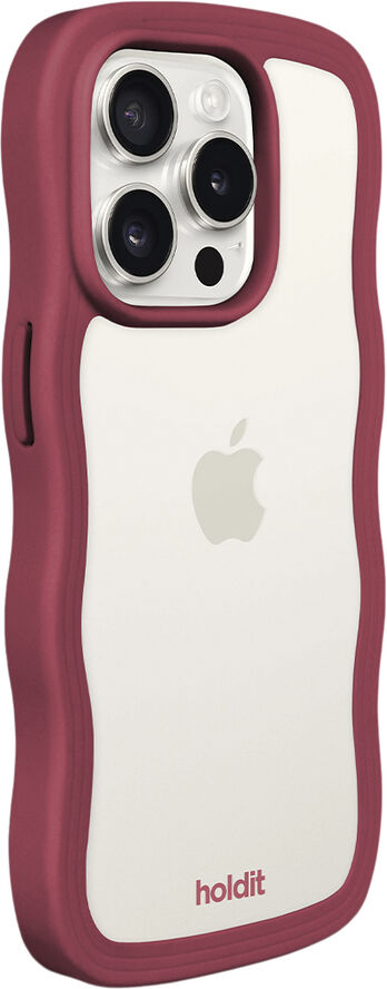 HoldIt Wavy Case iPhone 14 Pro Max Rød