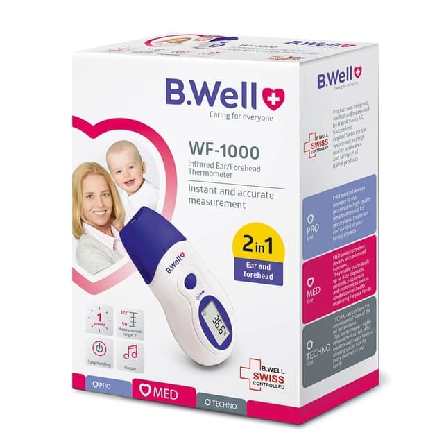 B.WELL Febertermometer WF-1000 IR Øre/Pande