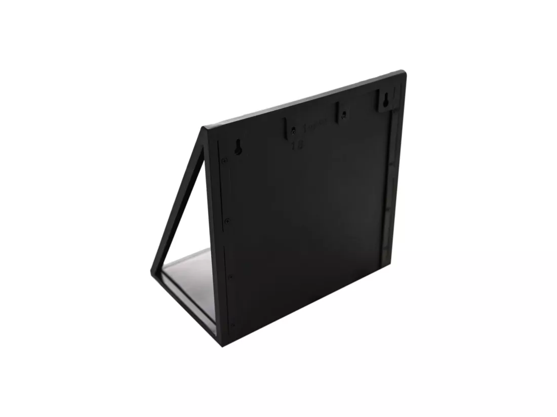 Etagère murale - Bois de manguier/fer - Noir - 30x20x30 cm