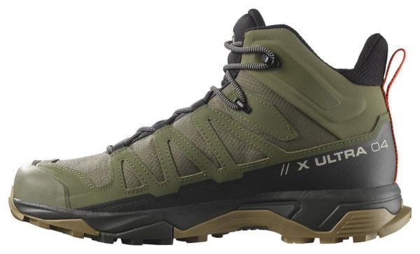 Chaussures de Randonnée Salomon X Ultra 4 Mid GTX Khaki Homme