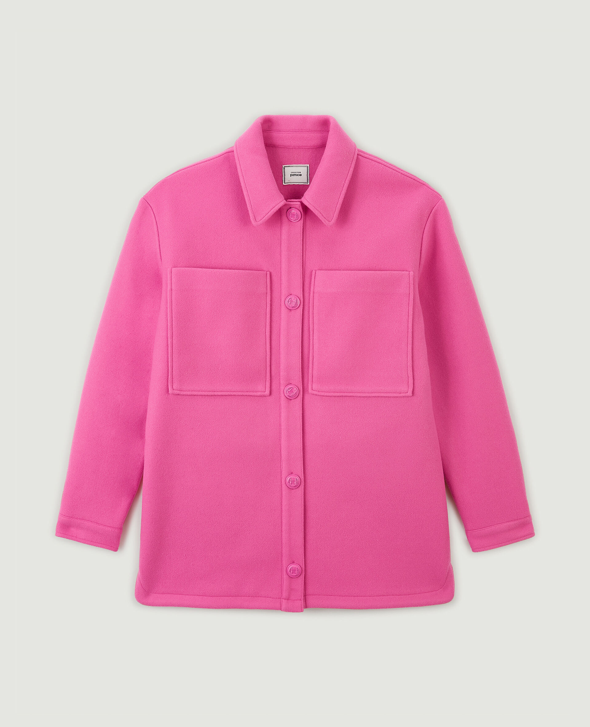 Surchemise avec boutons décorés - Rose fuchsia