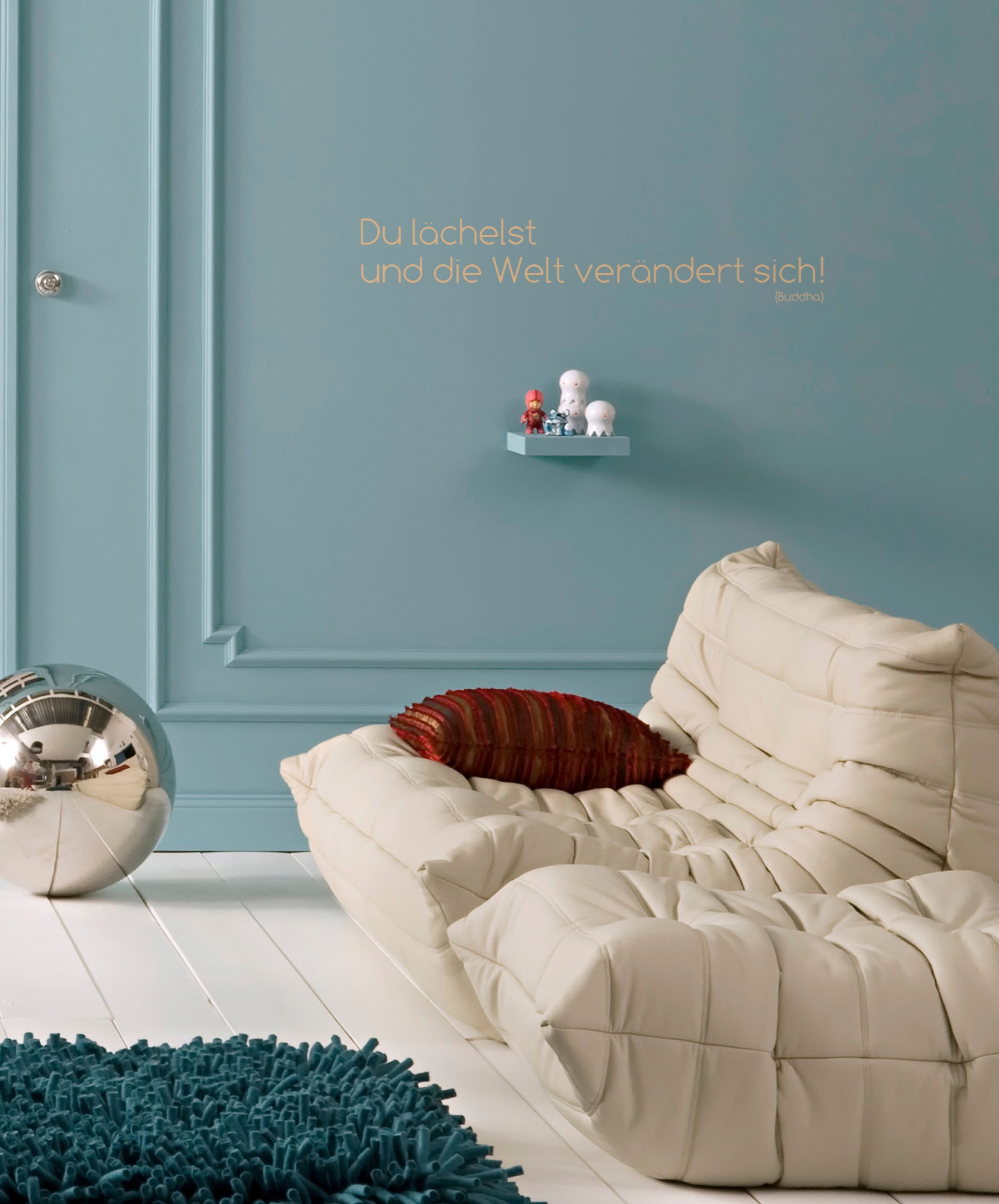 Komar Wandtattoo »Du lächelst... - Grösse 14 x 70 cm« selbstklebend, Wandsticker