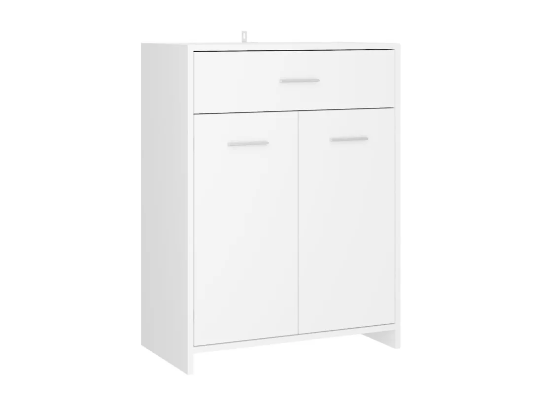 Armoire de salle de bain blanc 60x33x80 cm bois d’ingénierie