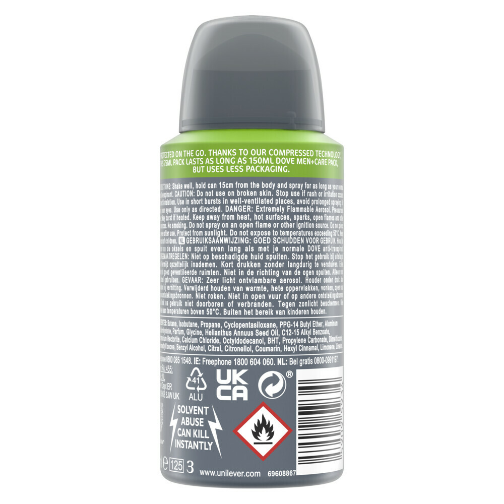 6x Dove Deodorant Men+ Care Clean Comfort75 ml