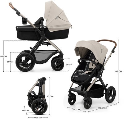 Kinderkraft MOOV 2 4-in-1 Air Duovogn, Moonlight Grey