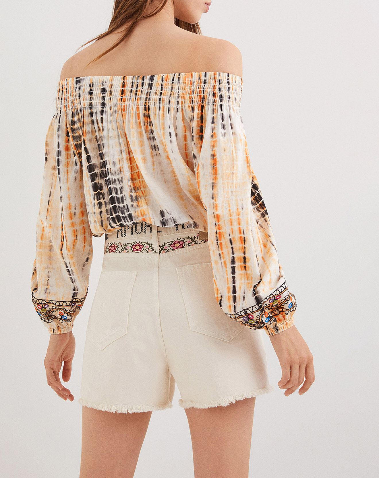 Desigual Short en jean Elena écru
