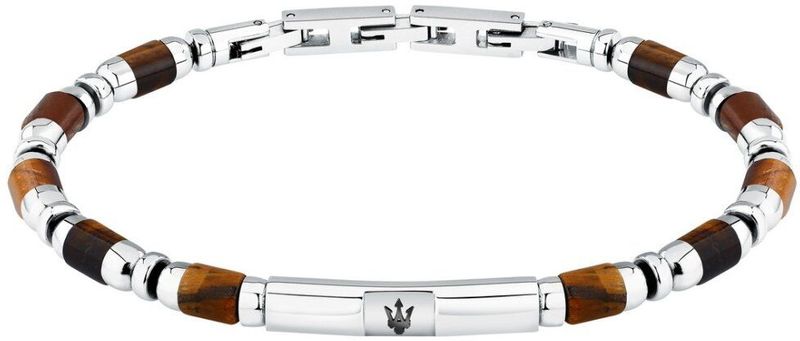 Maserati - Iconic Tiger Eye - Armband - Bruin - Staal