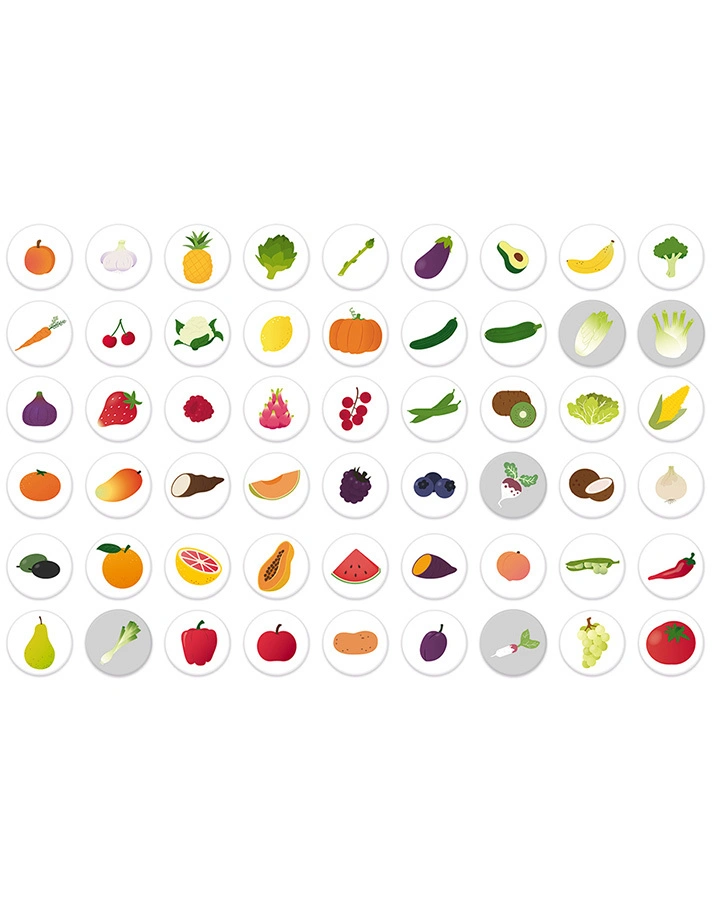 Janod-WWF® Geschwindigkeitsspiel JAHRESZEITEN OBST & GEMÜSE in bunt