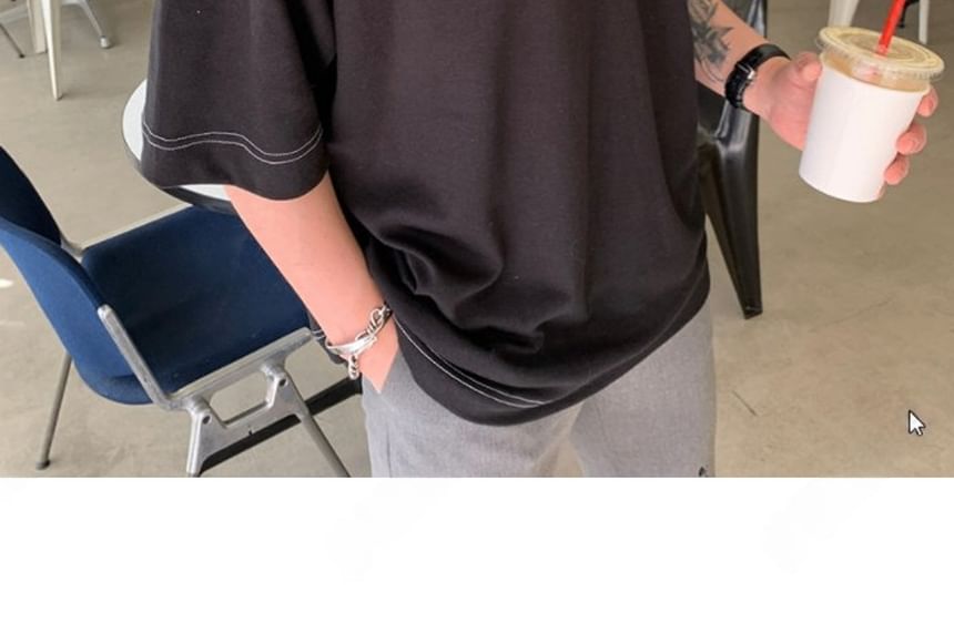 SeoulPop - T-shirt met korte mouwen en losse pasvorm