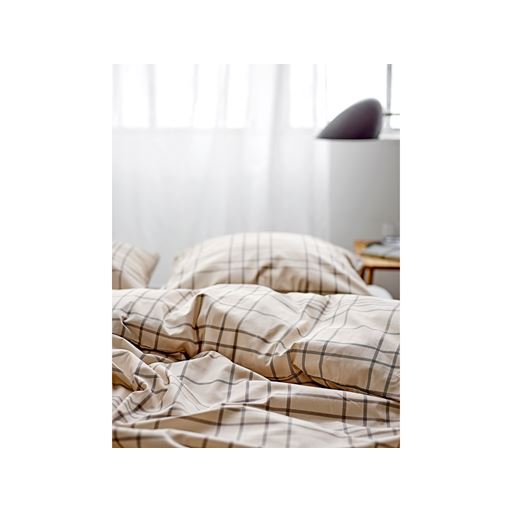 Södahl Tartan Sengetøj, Beige, 140x220 cm