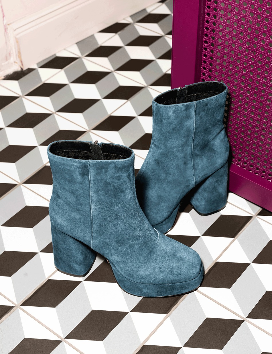 Veloursleder Stiefelette