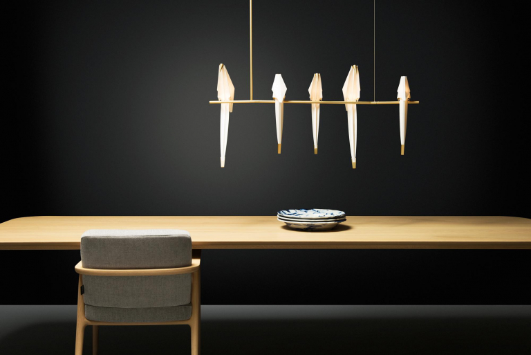 Moooi Zio eetkamerstoel Oray Ronan Gravel Cinnamon
