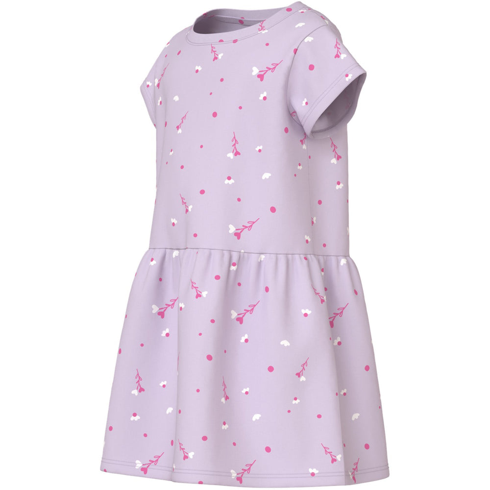 Køb Name It Lavender Fog White Florals Nmfvilinse Capsl Kjole