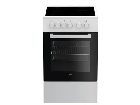 Beko FSS57000GW - Komfur - fritstående - bredde: 50 cm - dybde: 60 cm - højde: 85 cm - med selv-rengøring - hvid