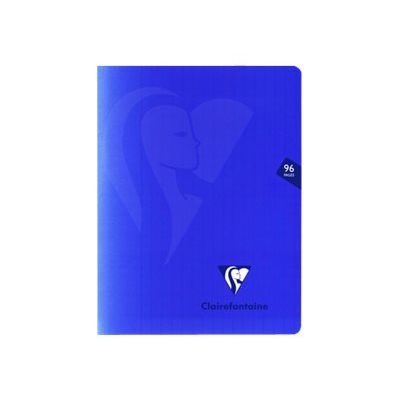 Clairefontaine Mimesys - Cahier polypro 17 x 22 cm - 96 pages - grands carreaux (Seyes) - bleu marine