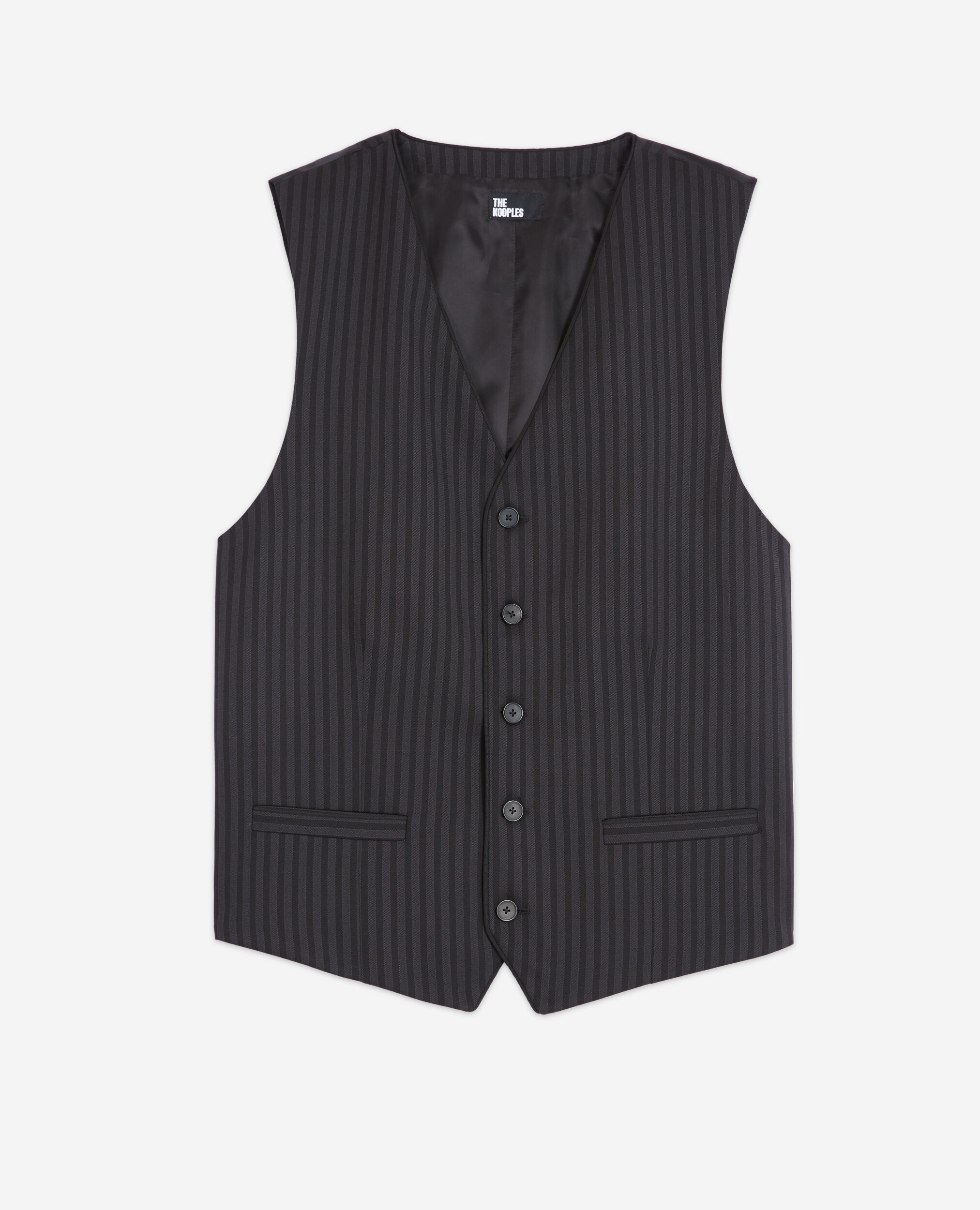 Gilet de costume en laine noir