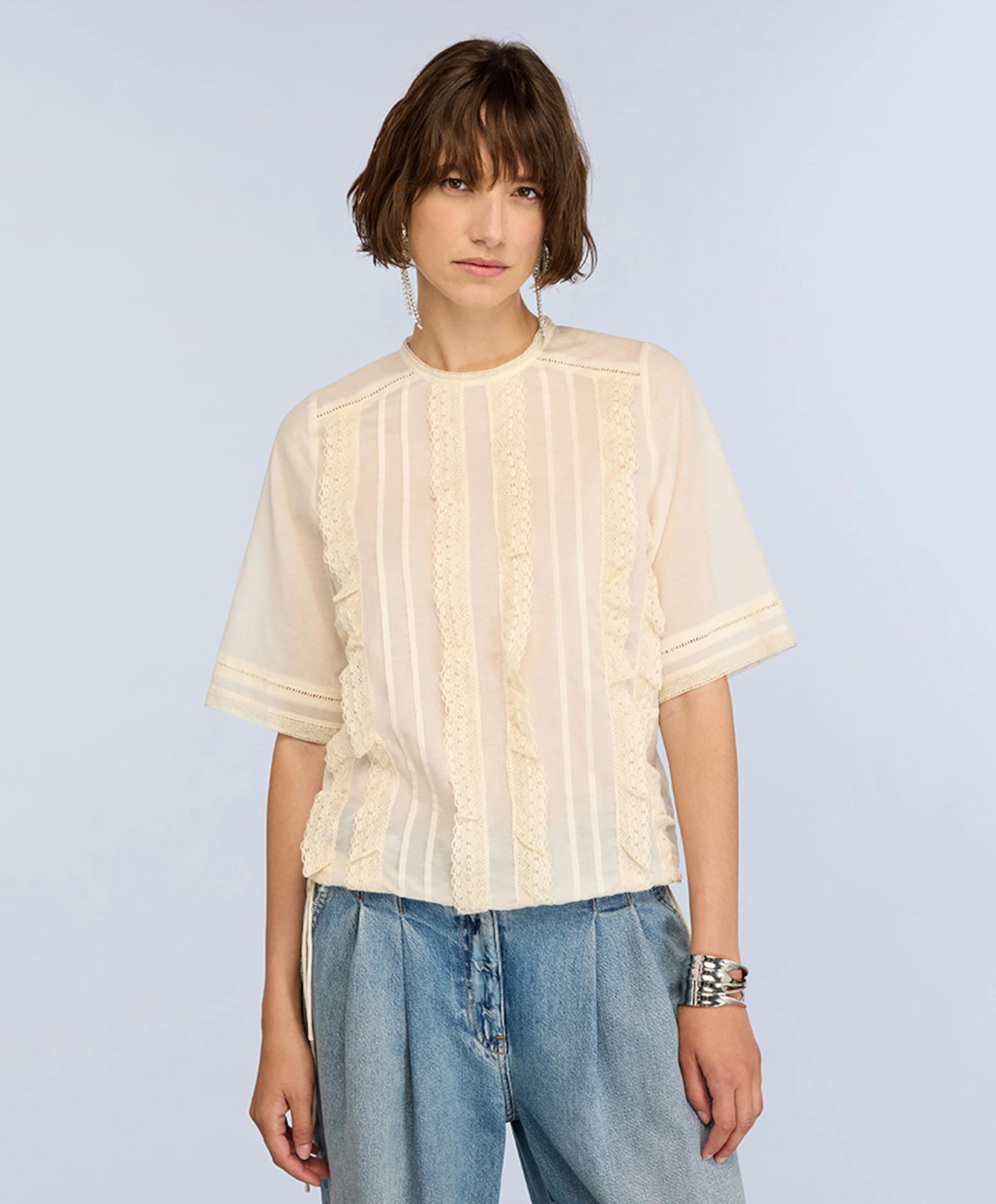 Semicouture Dames blouse ecru
