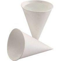 Gobelet conique, en papier de canne à sucre, blanc