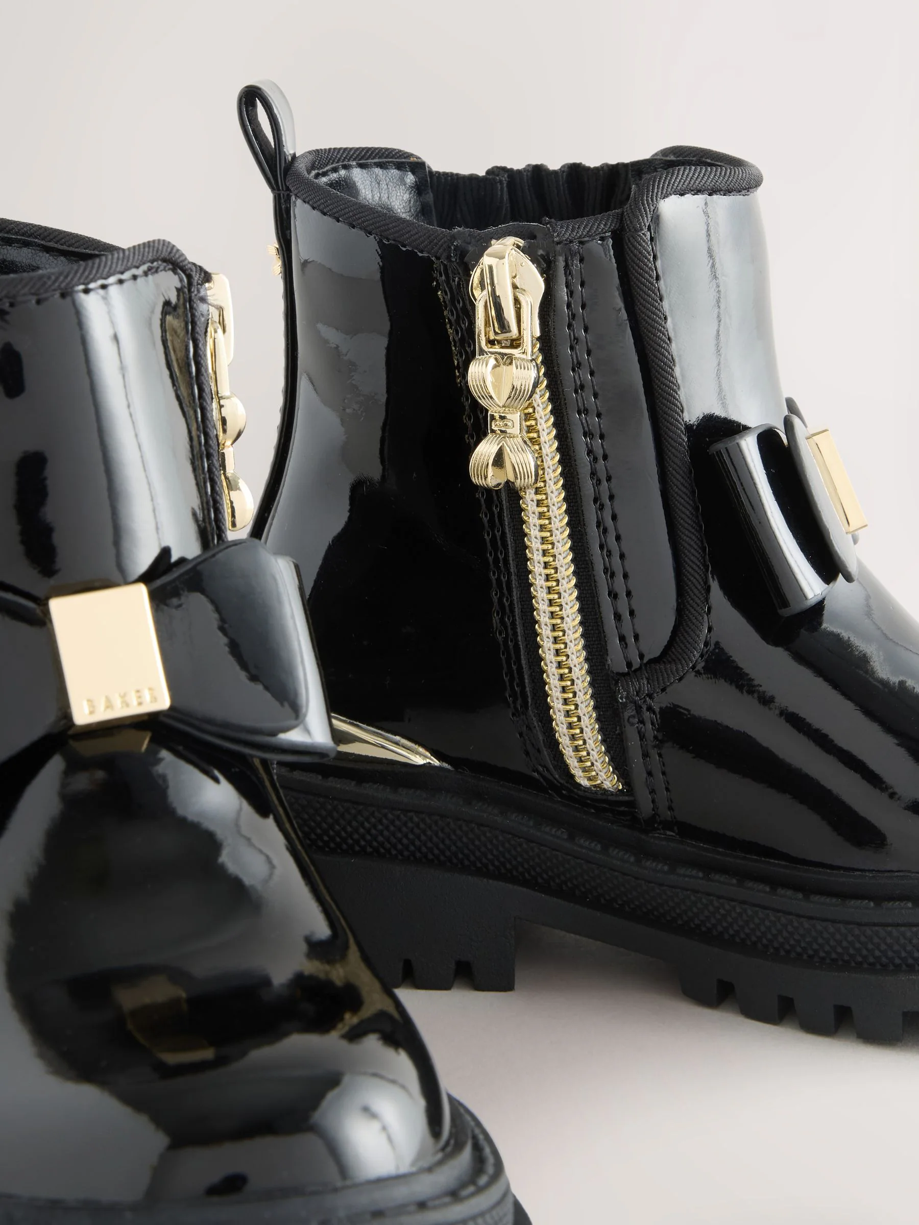 Zwart - Baker by Ted Baker - Chelsea laarzen met strik voor meisjes