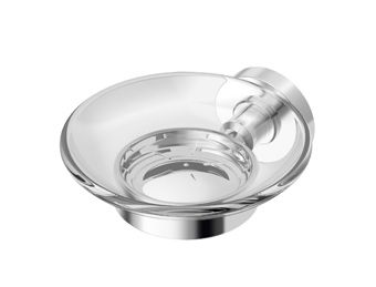 Ideal Standard Iom zeephouder m. glazen schaal helder chroom