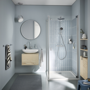 Grohe regendoucheset Quickfix Vitalio Start met handdouche en thermostaatkraan 2 standen chroom
