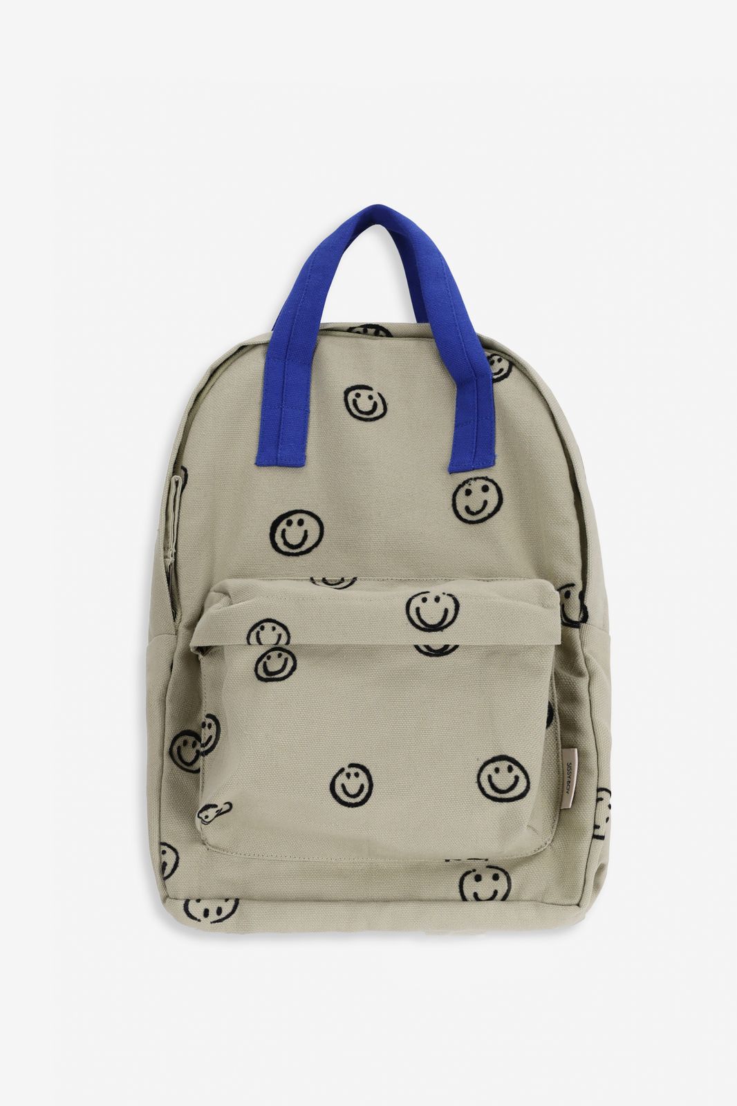Khaki rugzak met smileys