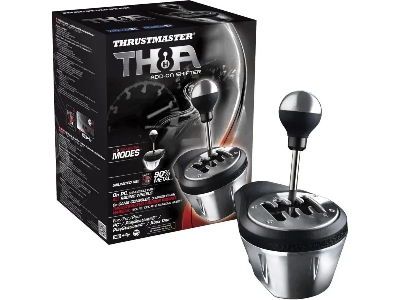 ThrustMaster TH8A Shifter - Håndtag til gearskift - kabling - for PC, Sony PlayStation 3, Microsoft Xbox One, Sony PlayStation 4, Sony PlayStation 5, Microsoft Xbox Series S, Microsoft Xbox Series X