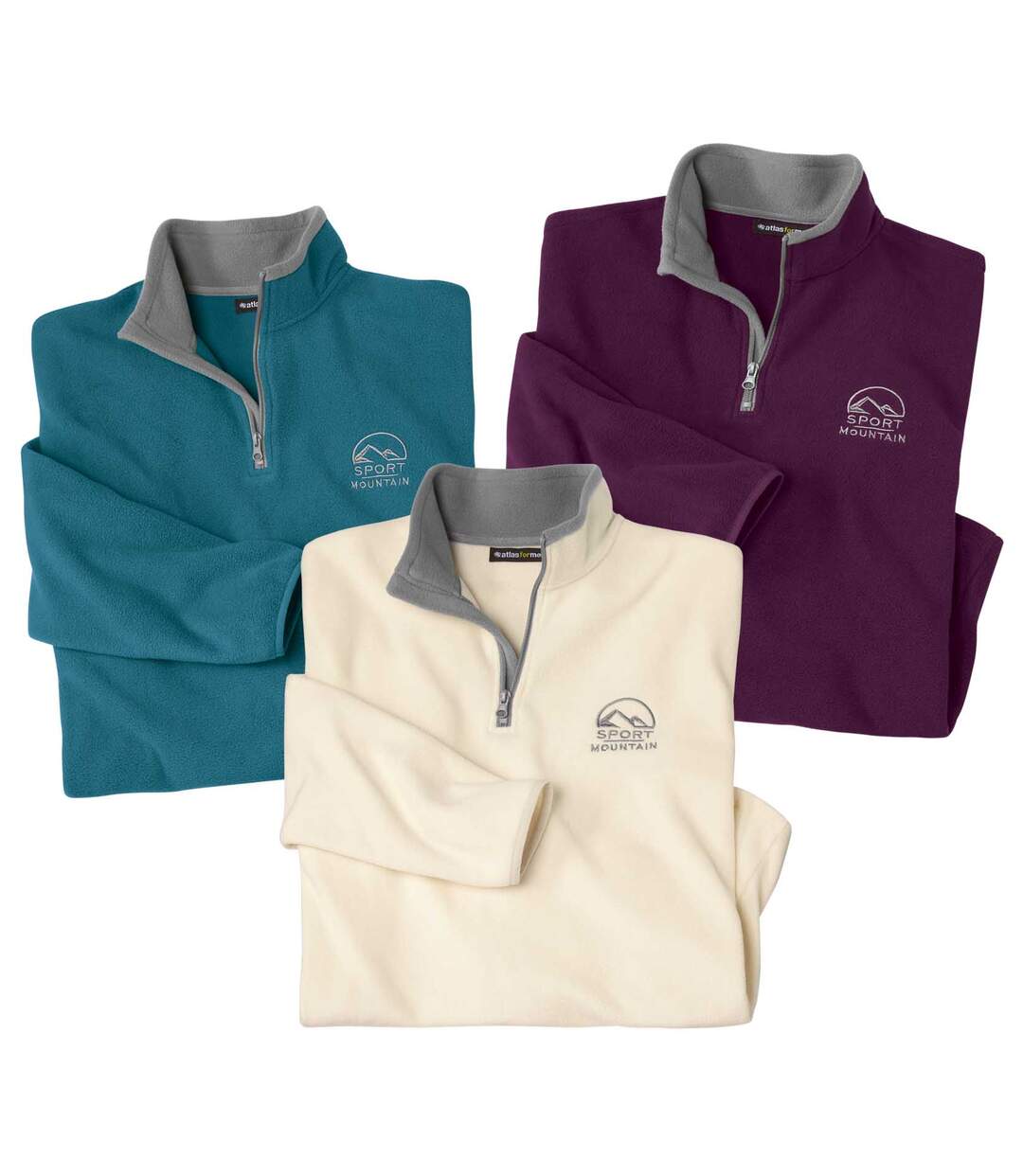 Lot de 3 Pulls Micropolaires Sport Mountain