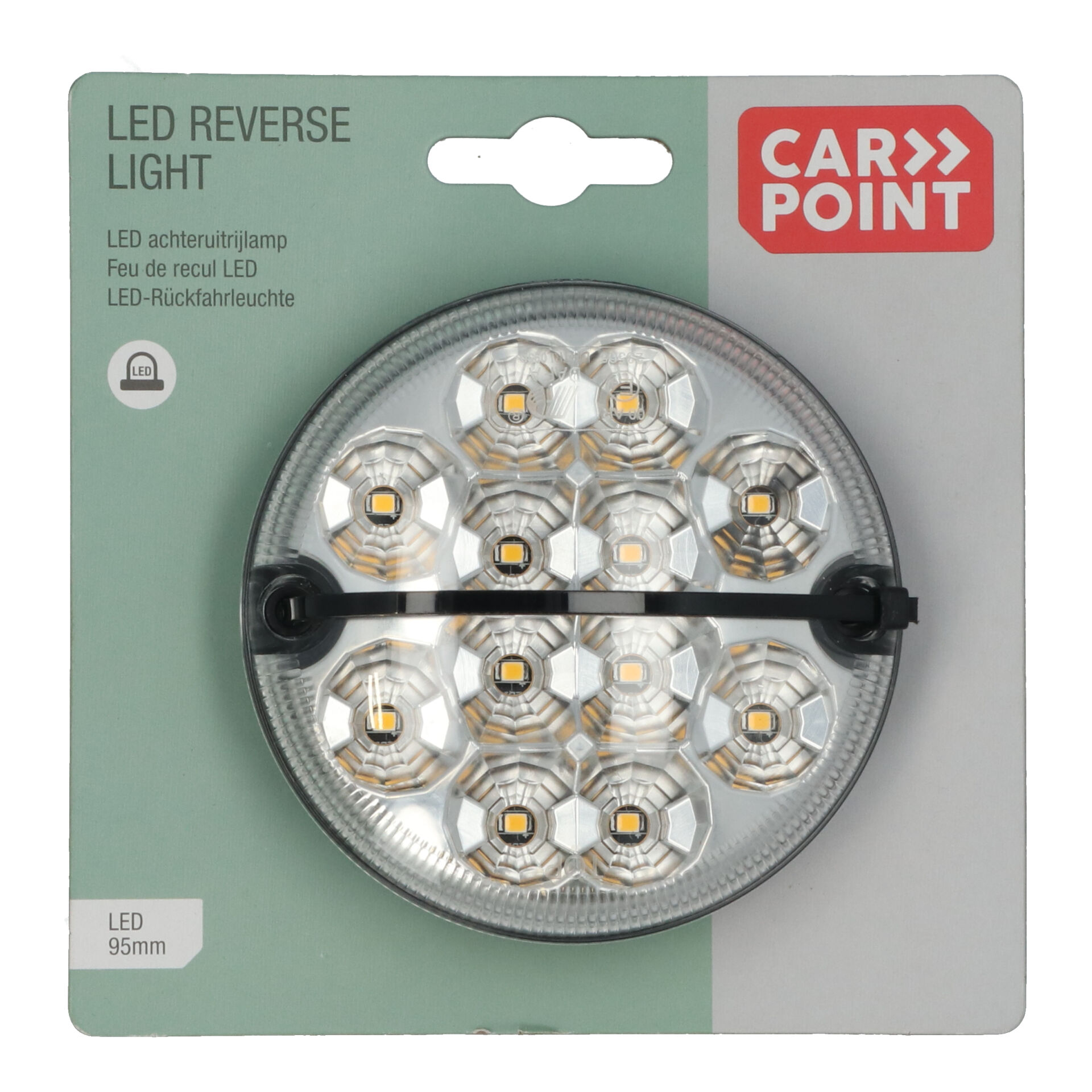 Carpoint 95 mm Rond LED achteruitrijlamp