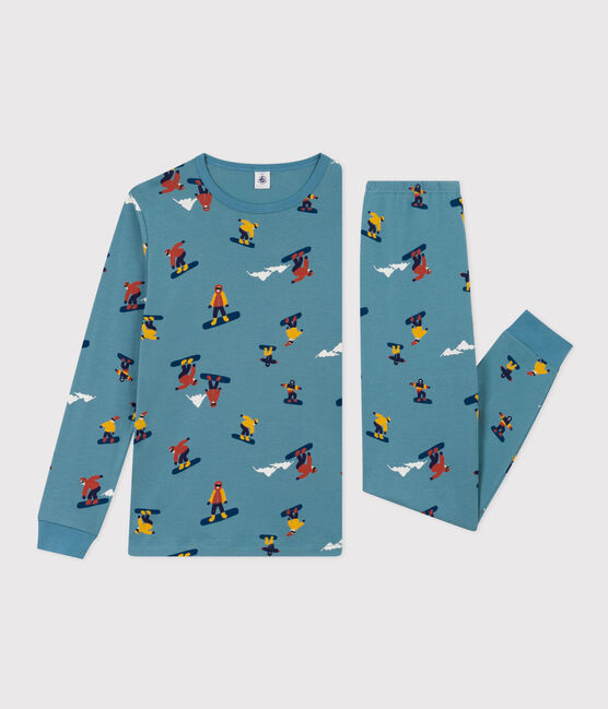 Pyjama snowboard garçon en coton