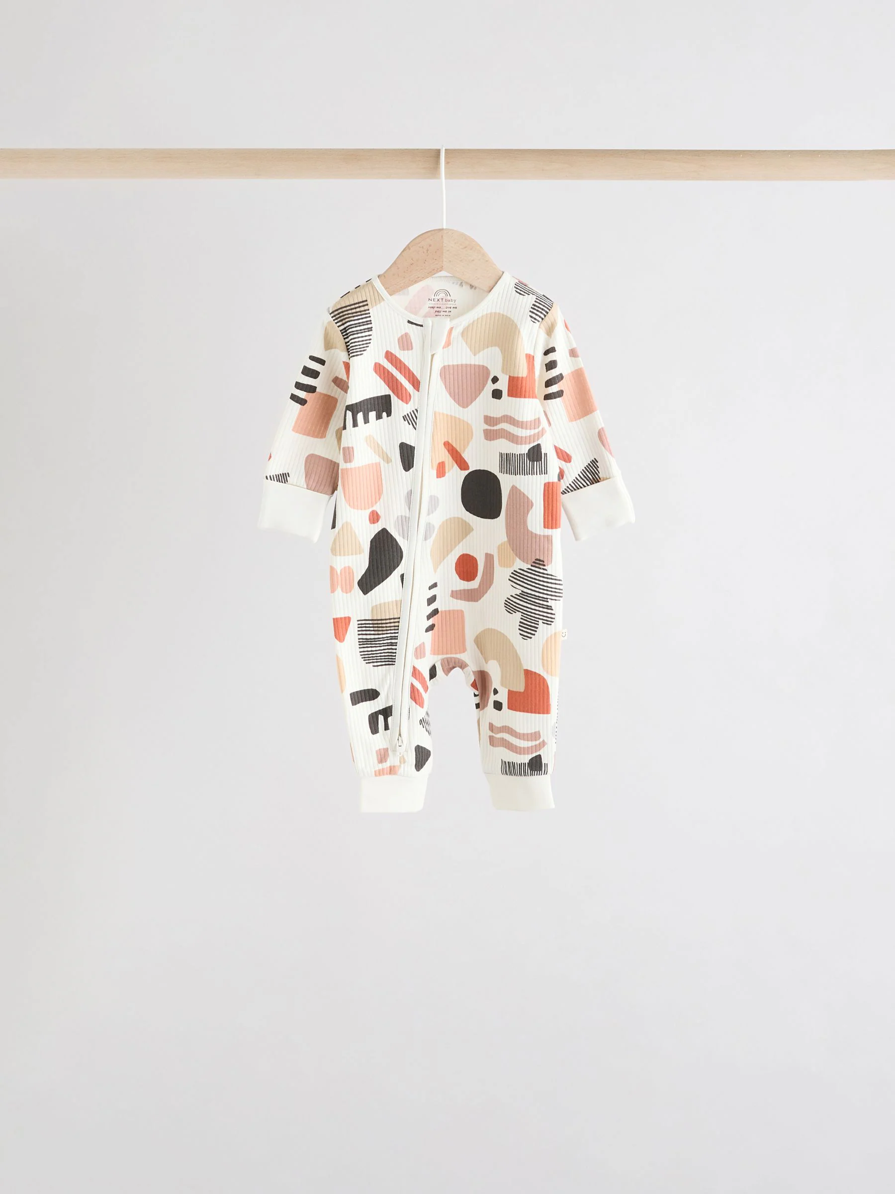 Bruin - Verpakking van 5 babypyjama's zonder voetjes met tweewegrits (0mnd -3jr)