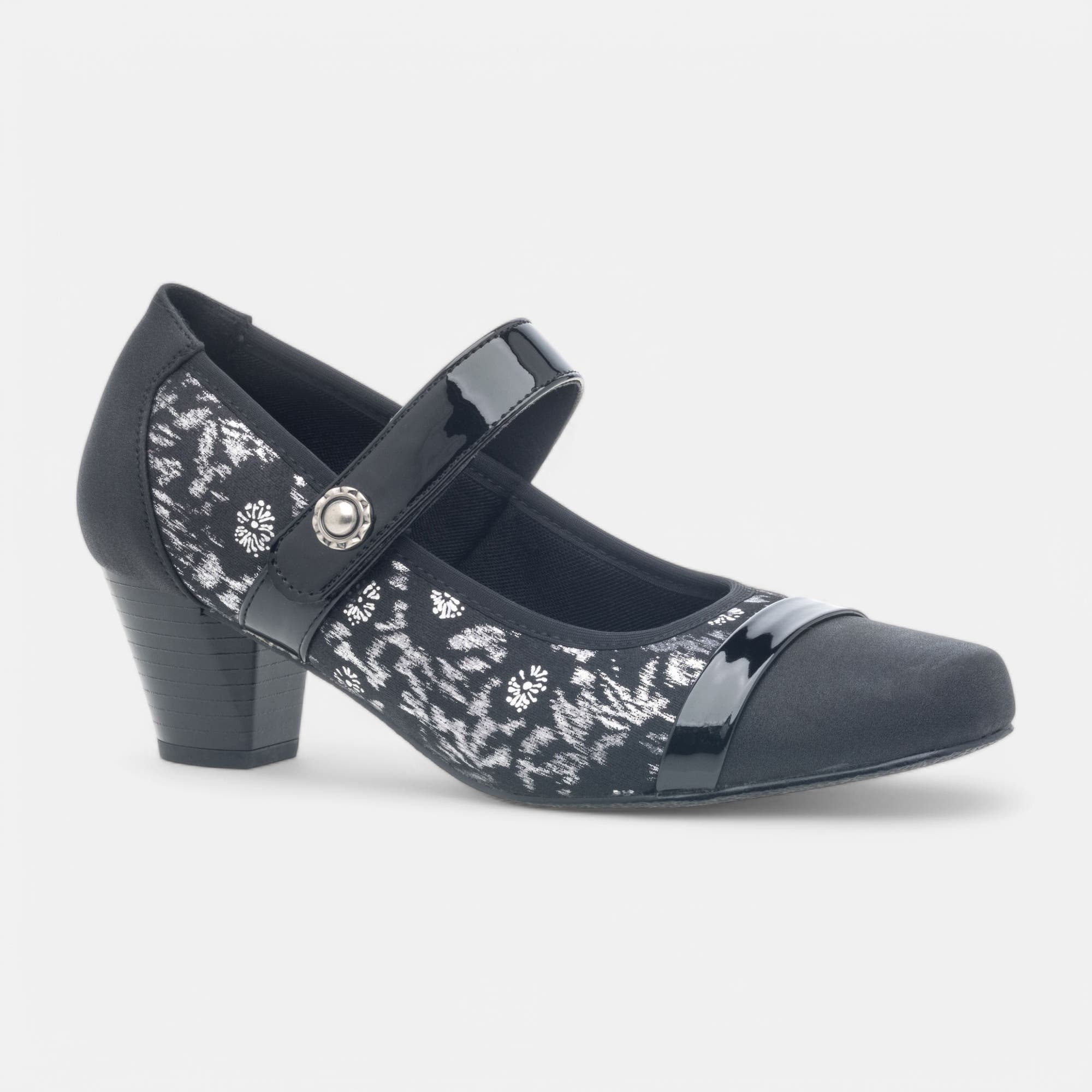 Escarpins pieds sensibles à talon Femme noir