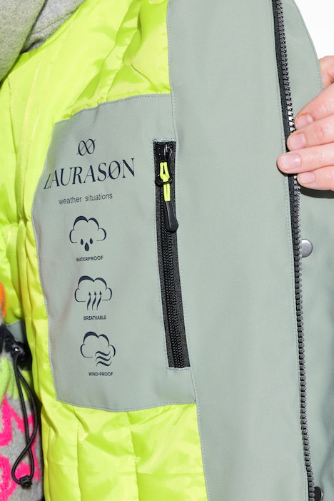 Funktionsregenmantel, Kapuze, 2-Wege-Zipper, wasserdicht