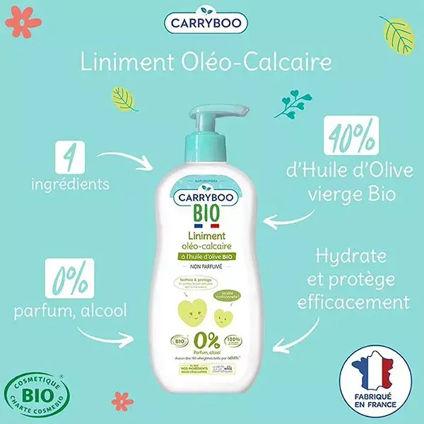 Linimento Carryboo Oleo-Limestone com Azeite de Oliva Orgânico 450ml