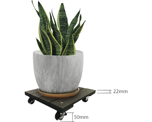 Lafiora WPC plantenkar 30x30x7,5 cm vierkant bruin TK 100 kg