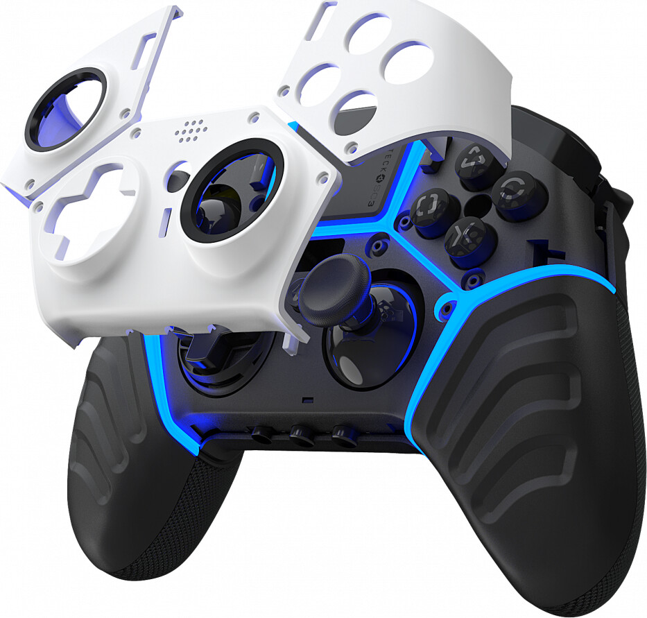 Gioteck - Trådløs Controller Til PS4 Og Pc - Sc3 Pro - Hvid Sort