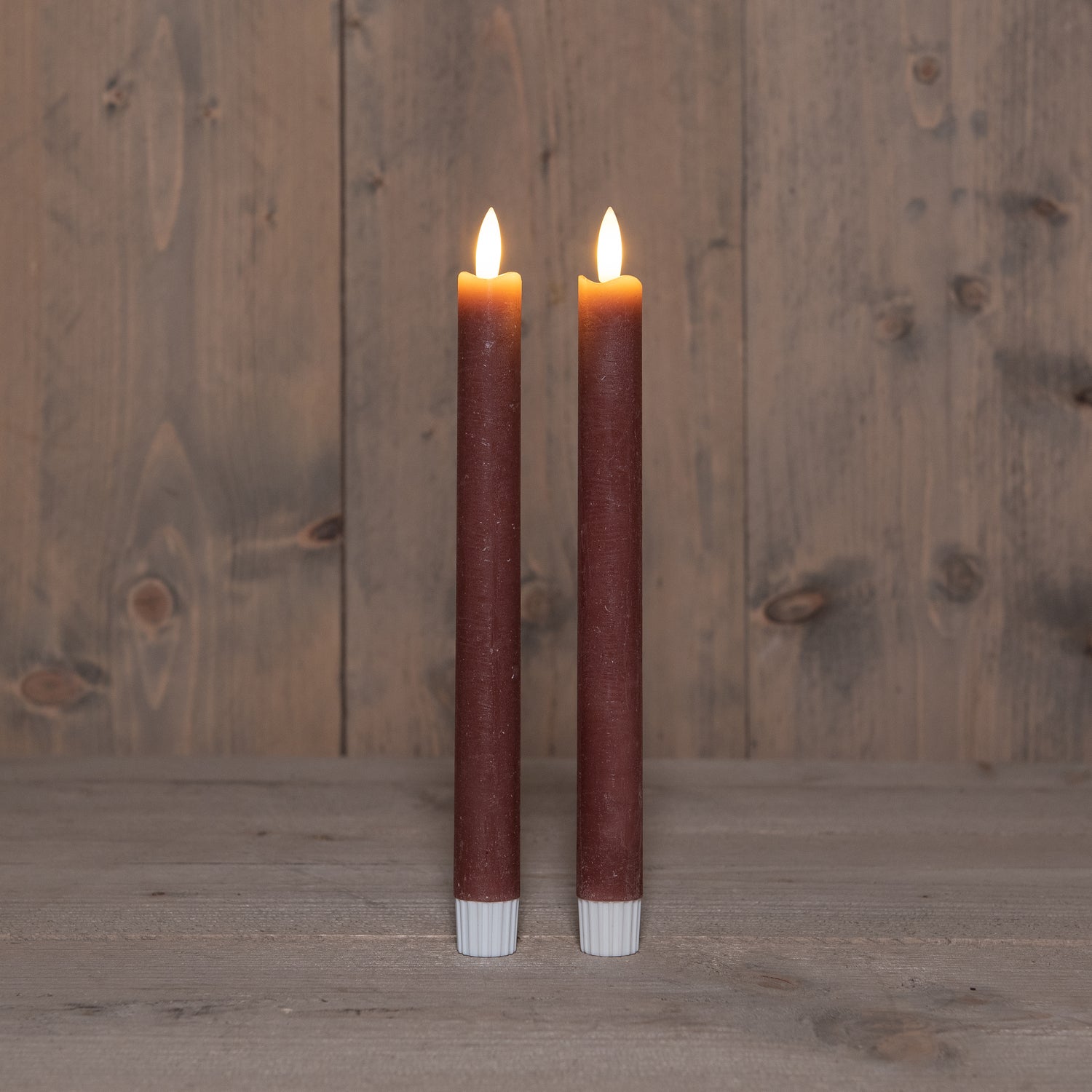 Anna's Collection LED dinerkaars Mino oudroze D 2 H 23 cm 2 stuks