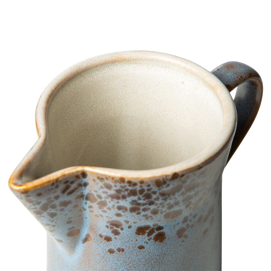 HKliving  70s ceramics mælkekande & sukkerskål - Berry/Peat