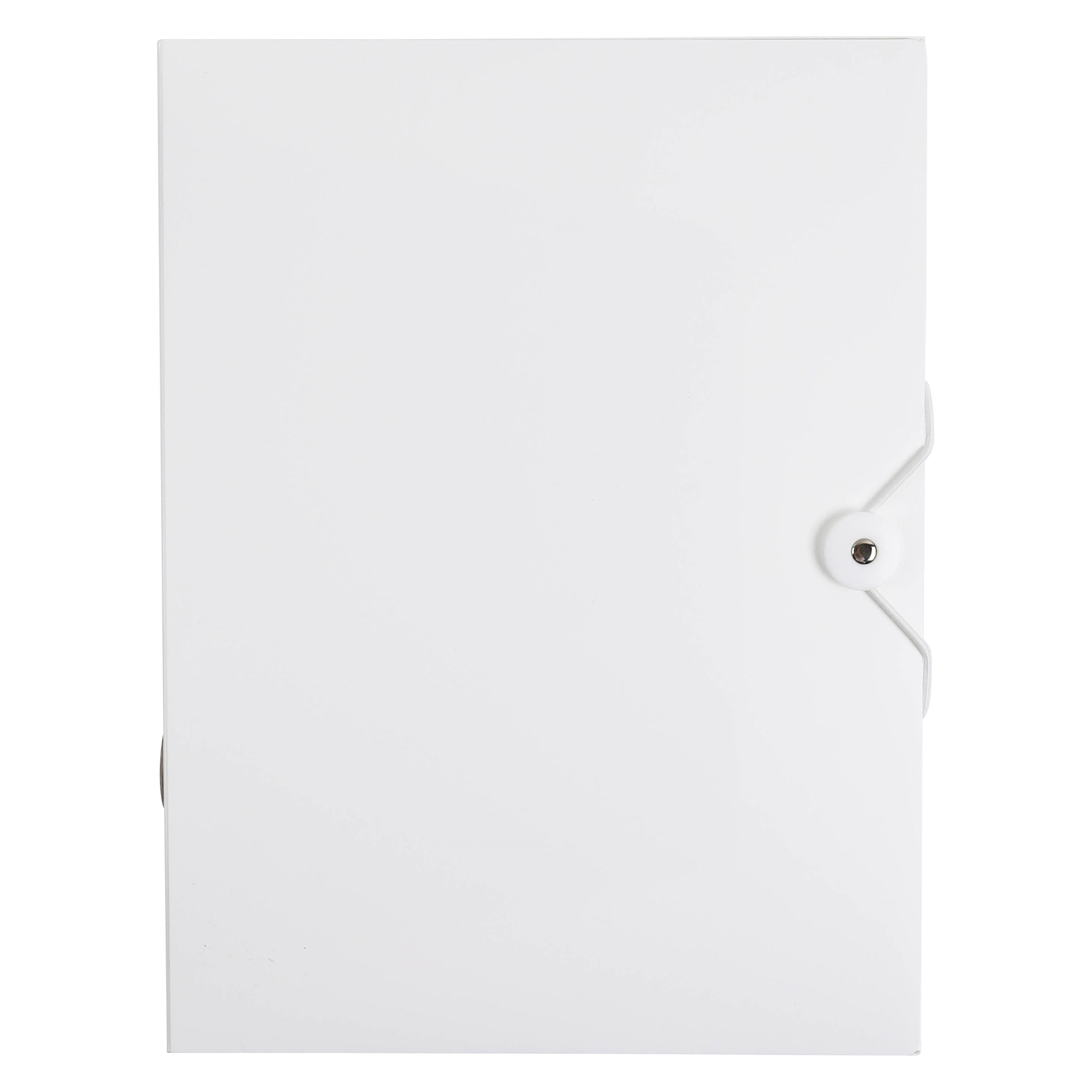 CAPA A4 COM ELÁSTICO AUCHAN BRANCO POLIPROPILENO RECICLADO
